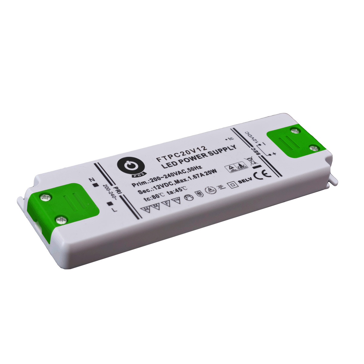 Napájecí zdroj FTPC20V12-C2, 12V/1,67A, POS