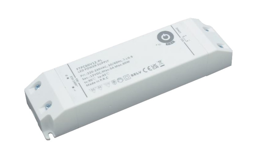 Napájecí zdroj FTPC60V12-PL, 12V/5A, POS