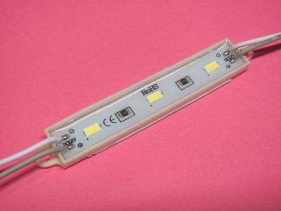 LED modul 3x5730 bílá,IP65,12V-1,4W,PVC 78x13x4mm