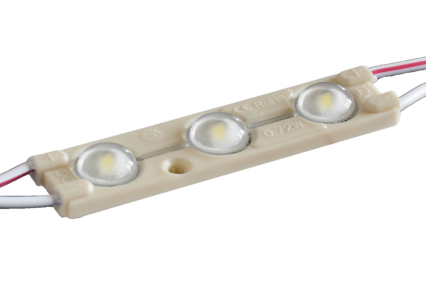 LED modul 3x2835 bílá 160°,IP65,12V/0,72W
