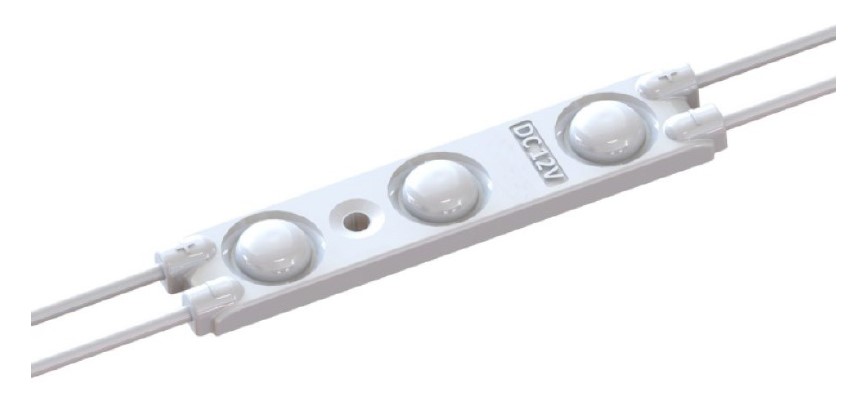 LED modul 3x2835 modrá 160°,IP67,12V/0,72W, bezCC