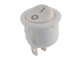 kolébkový spínač do panelu 1pól,O-I,kulatý,bílý