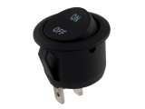 koléb. spínač do panelu 1pól,ON-OFF,kulatý,černý
