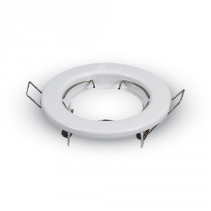 Rámeček pro LED žárovku, kulatý bílý pevný,set 2ks